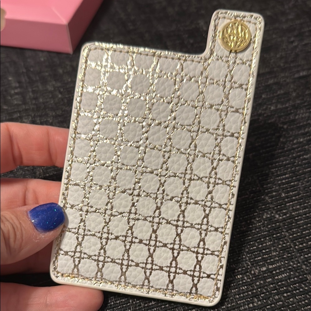 Lilly Pulitzer Gold Phone Pocket - Picture 2 of 4